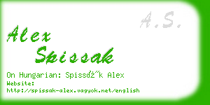 alex spissak business card